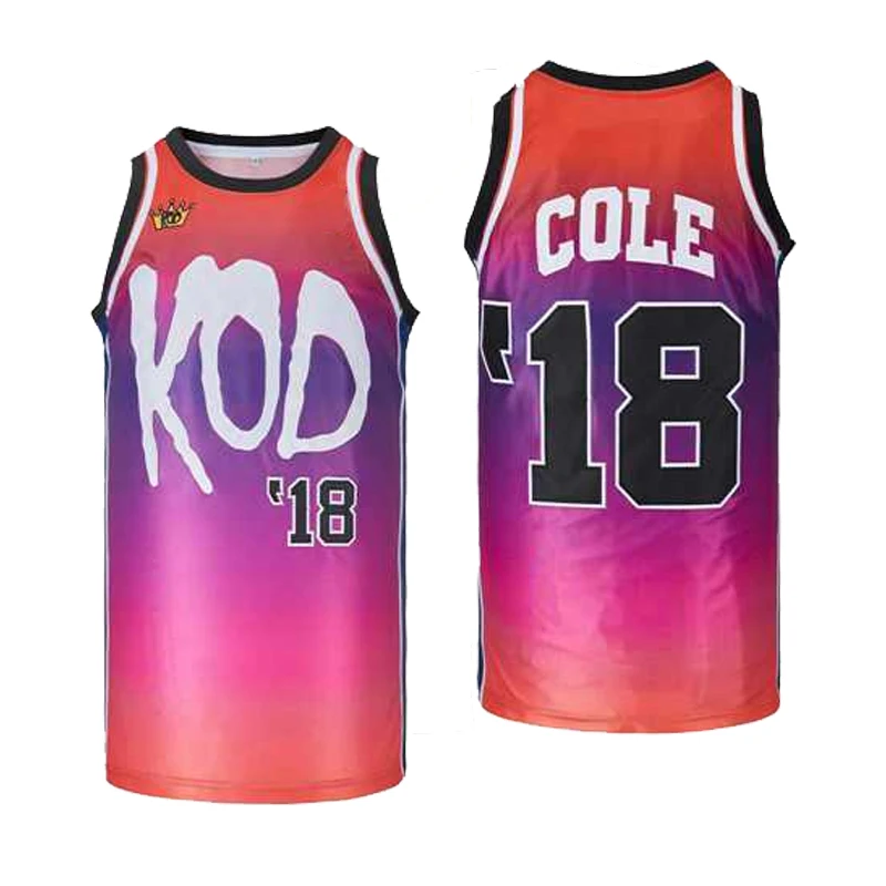 

BG basketball jersey 18 COLE KOD Jerseys Embroidery sewing Outdoor sportswear Hip-hop movie white summer 2021 pink