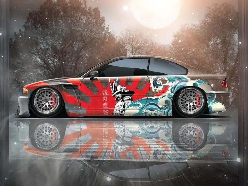 

Samurai Car Wrap, Japanese Vehicle Livery, Cast Vinyl Wrap, Universal Size