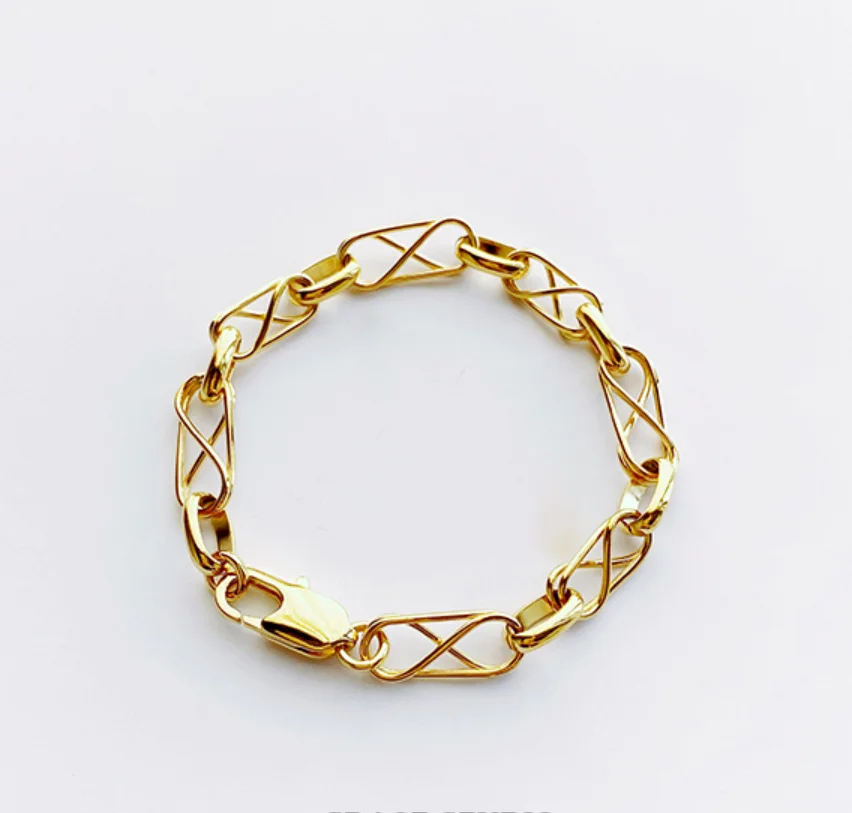 Новинка 2022 трендовые простые медные позолоченные уличные металлические цепи