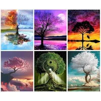 ruopoty diamond painting abstract cross stitch diamond embroidery sets mosaic tree picture of rhinestone hobbies for home decor