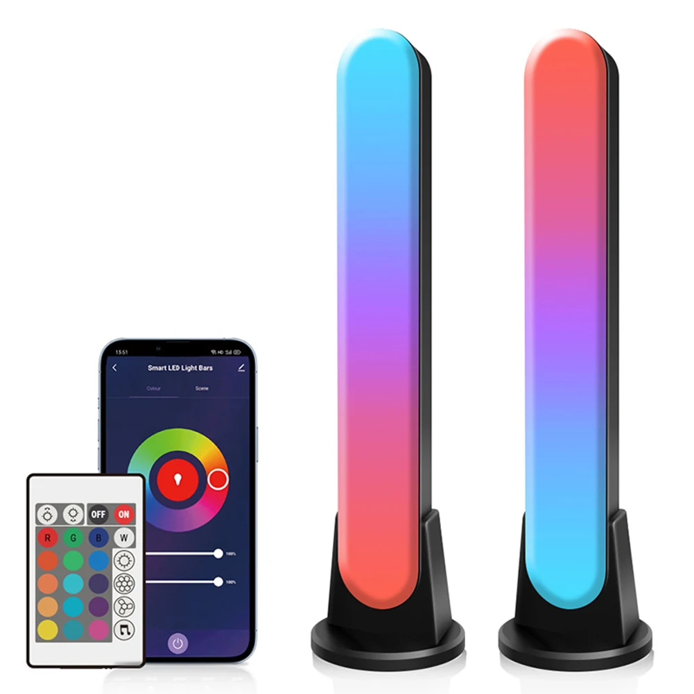 

Светодиодный светильник-полоска с ритмом Смарт RGB синхронизация музыки Bluetooth атмосфера Настольный окружающий светильник для компьютера ПК ...