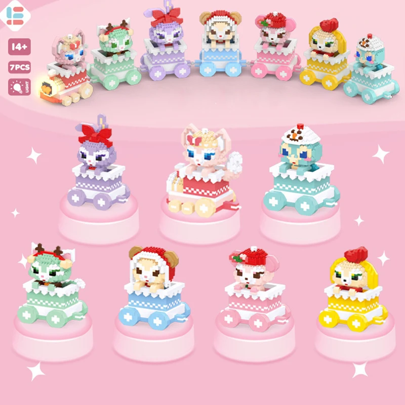 Kawaii Disney Micro Building Blocks Duffy Linabell Olu Cookie Ann StellaLou Train Mini Bricks Figure Toy For Kid Christmas Gifts Kawaii Disney Micro Building Blocks Duffy Linabell Olu Cookie Ann StellaLou Train Mini Bricks Figure Toy For Kid Christmas Gifts