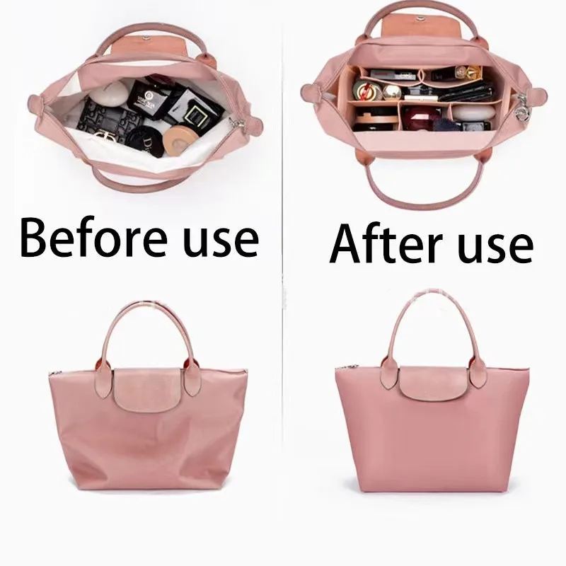 

Felt Insert Bag Fits For Designer Luxury Handbag Liner Bag Felt Cloth Makeup Bag Support Travel Portable Insert Purse Organizer