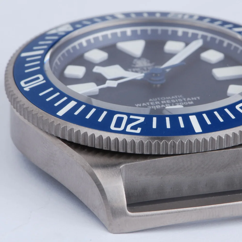 Тактические часы для дайвинга Frog Titanium FXD 42 мм синий циферблат Сапфировая