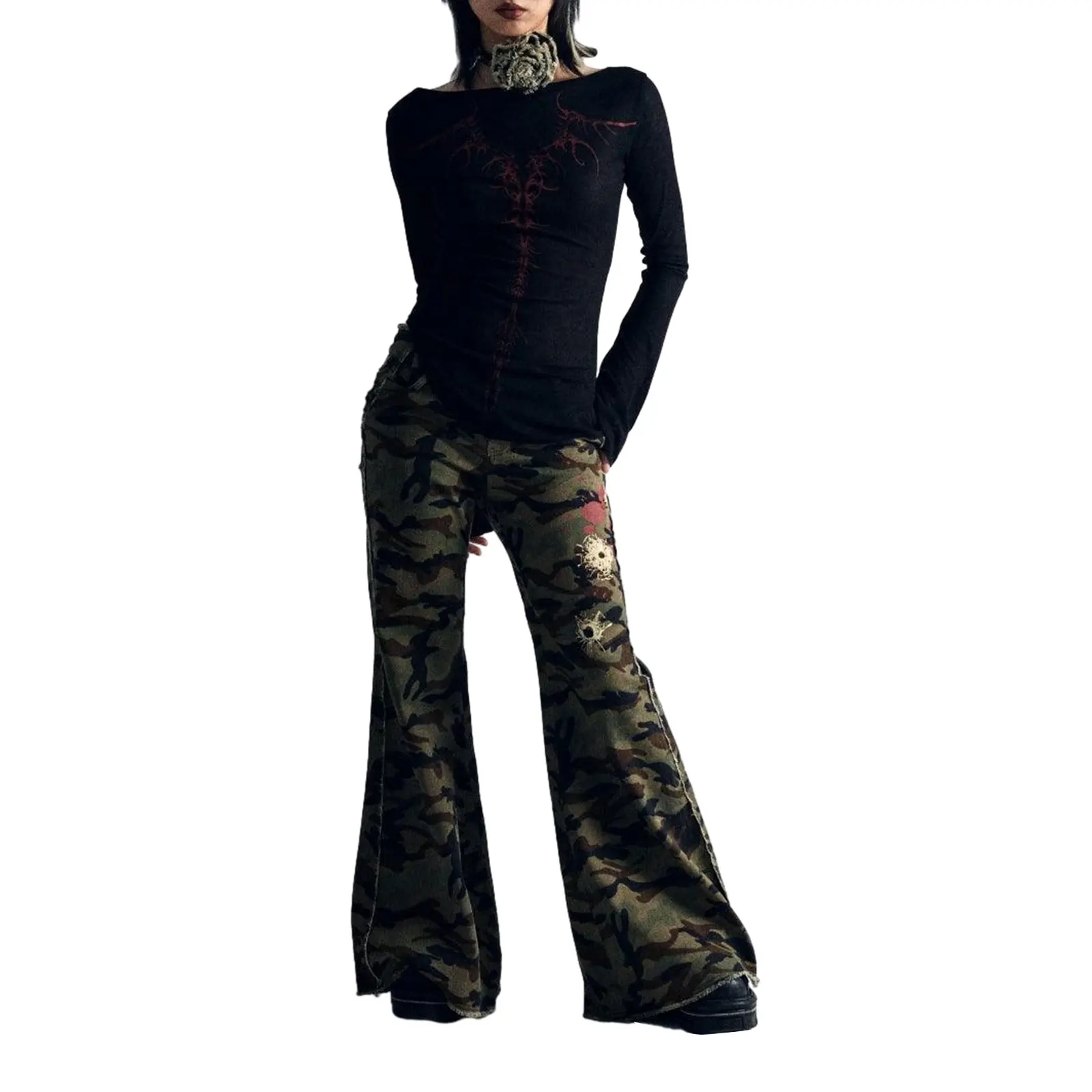 Женская весенне-осенняя футболка с длинным рукавом модные рубашки круглым