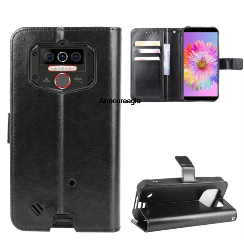 wp6 роскошный кожаный чехол-кошелек с подставкой в стиле ретро для oukitel wp5 pro c18 c19 c22