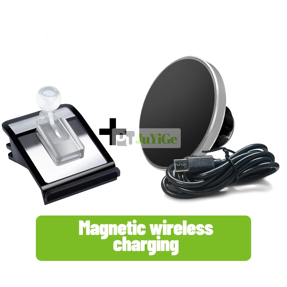 

Для Tesla Model Y 2020-2024 Model 3 2017-2022 Автомобильный держатель для мобильного телефона Специальный фиксированный кронштейн Солнечная магнитная беспроводная зарядка