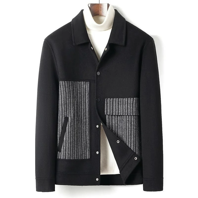 

Двухсторонняя шерстяная мужская новая куртка на осень и зиму 2023