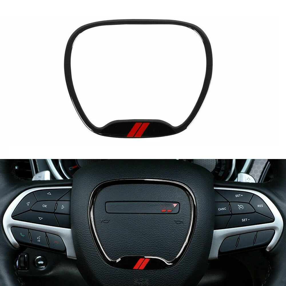 Central Ring Trim Steering Wheel Trim Cover For Dodge Challenger Charger 2015+ Durango Accessories