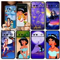 aladdin and the magic lamp for google pixel 7 6 6a 5 4 5a 4a xl pro 5g silicone shockproof soft tpu black phone case cover cover