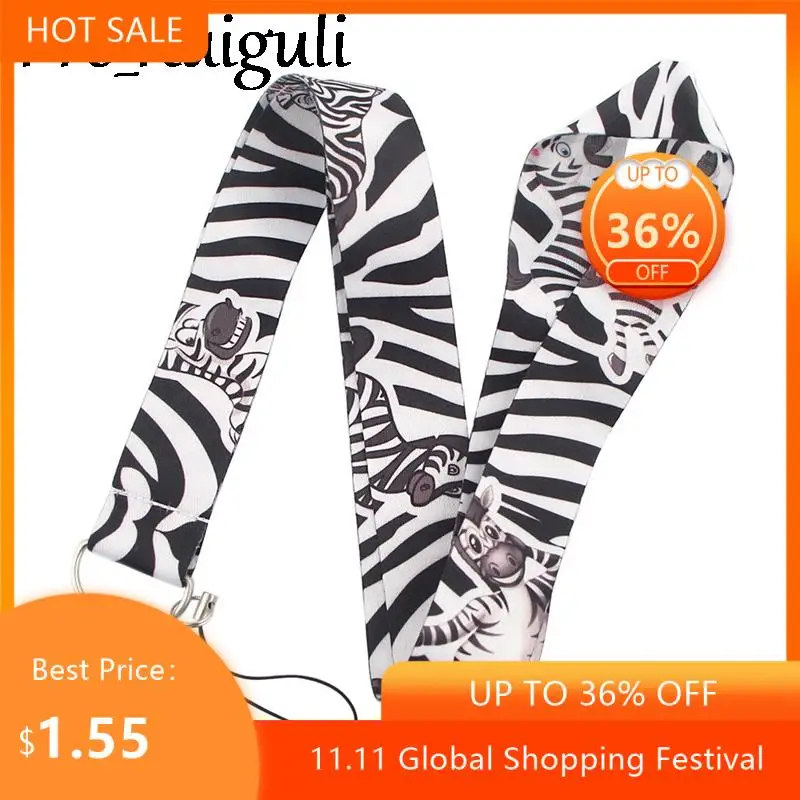 

Шнурок «Зебра» для ключей, крутой шейный ремешок с божьей коровкой для телефона, для камеры, со свистком, ID-значок, милые ленты для подарка