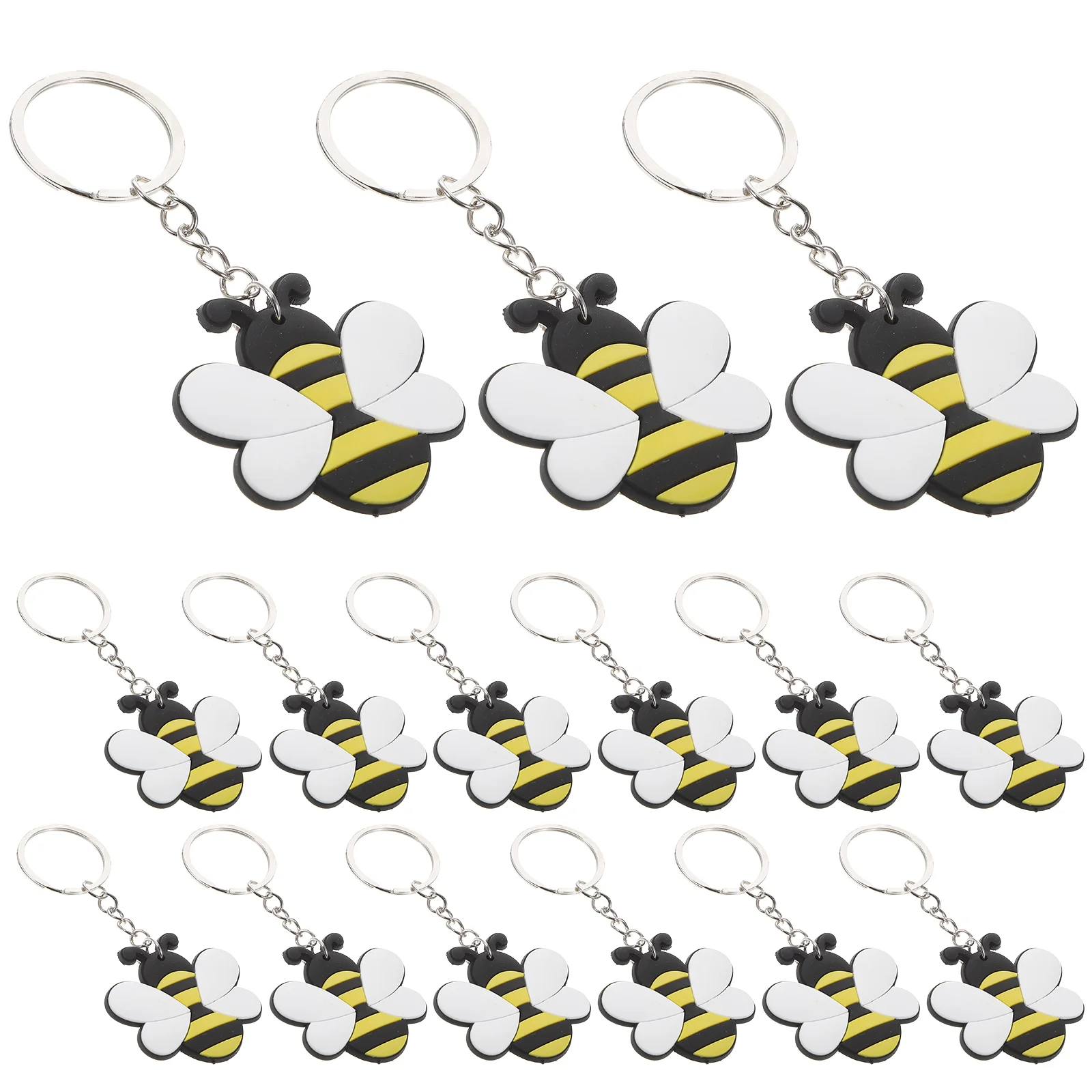 

Bee Keychain Hanging Pendant Metal Ring Keyring Novelty Cartoon Decor Lovely Keychains Wallet Holder