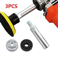 3pcs 80mm m10 angle grinder extension connecting rod pressure plates thread shaft polisher lock nuts for rotary polisher pad