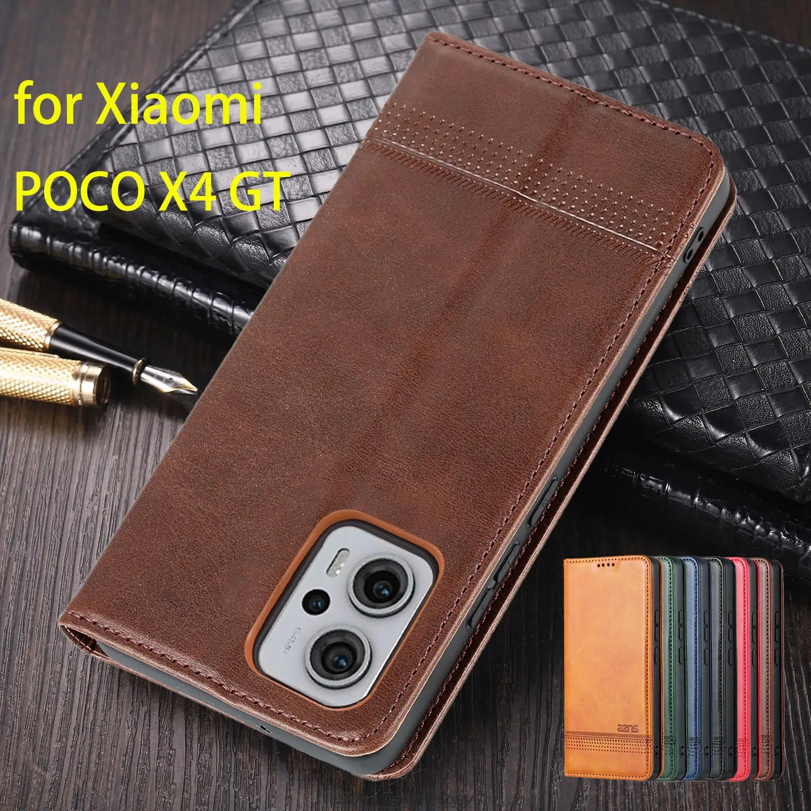 

Deluxe Magnetic Adsorption Leather Fitted Case for Xiaomi POCOPHONE POCO X4 GT 6.6" Flip Cover Protective Case Fundas Coque