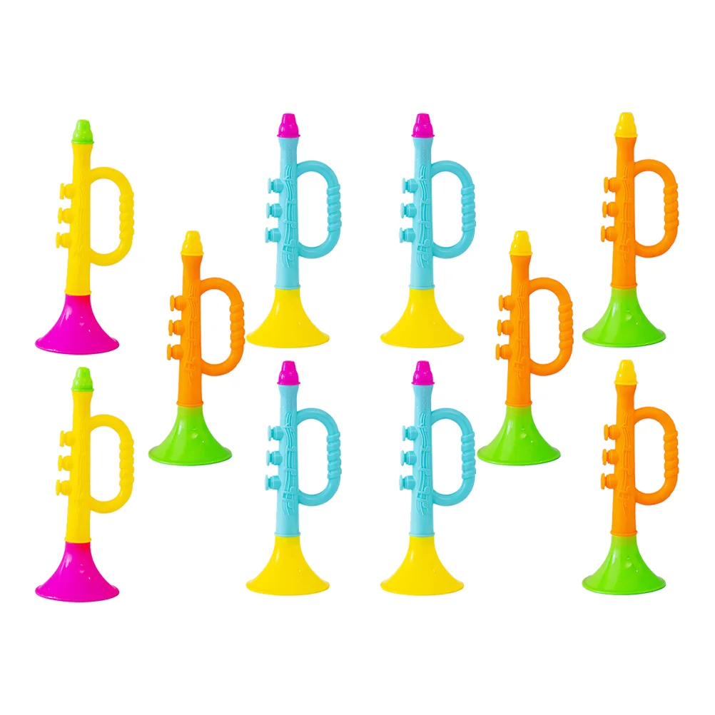 

10Pcs Durable Versatile Funny Educational Practical Toys Musical Toys Trumpet for Home Kids