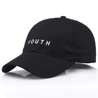 youth embroidery baseball hats black white classic simple letters snapback dad caps for men women adjustable sun visors cap gift