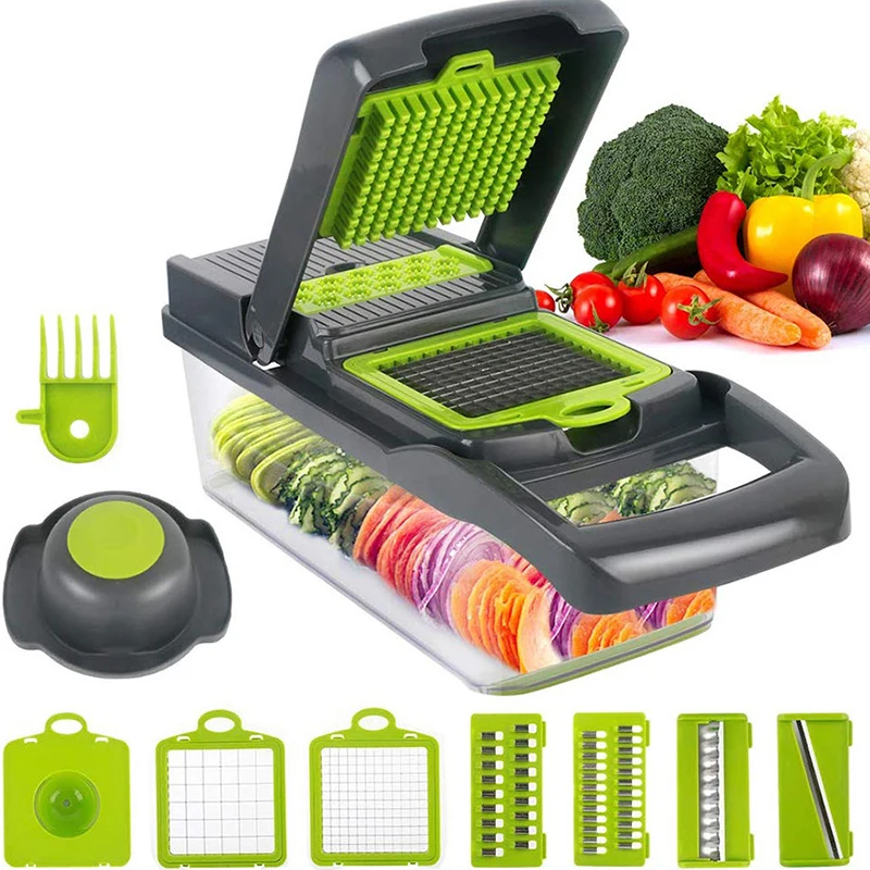 

Kitchen Accessories Multifunctional Vegetable Cutter Fruit Slicer Grater Cutter Peeler Potato Slicer Drain Basket Mandoline Tool