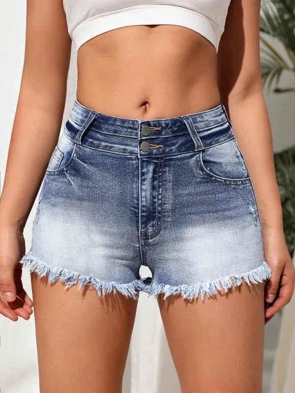 High-waisted Women's Denim Shorts 2023 New Fur-trimmed Leg Shorts Temperament Commuter Waist Jeans