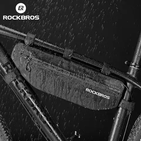 Велосипедная сумка ROCKBROS, водонепроницаемая треугольная сумочка на раму, грязеотталкивающая, для горных велосипедов