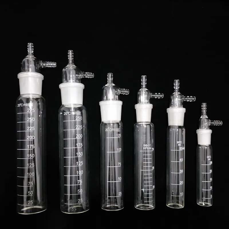 

1pc/lot 10ml/25ml/50ml/75ml/125ml/250ml/275ml lab Glass Impact absorber bottle Absorption tube gas sampler bottle