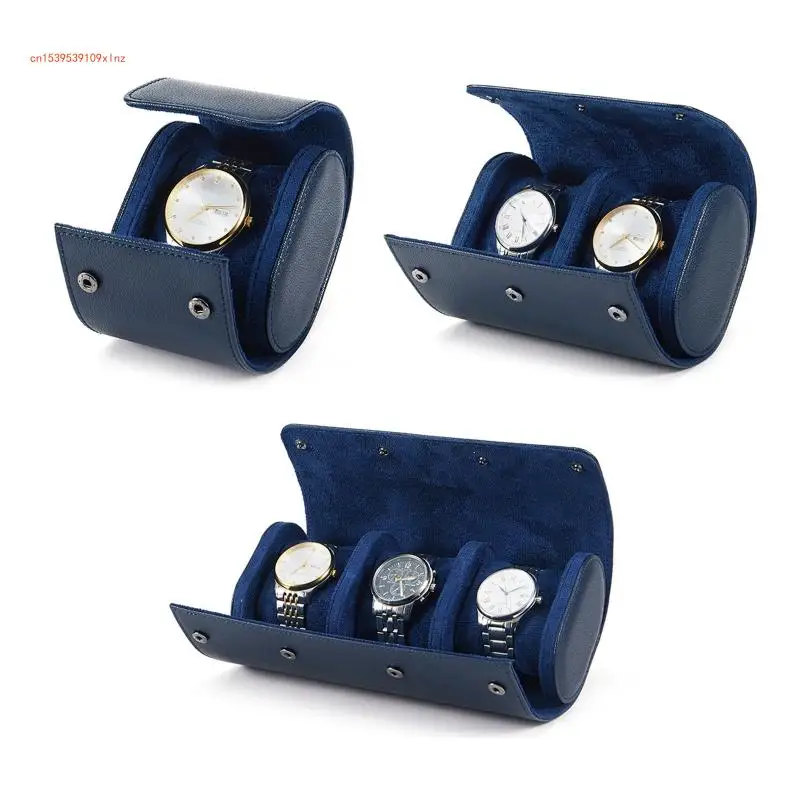 

Watch Box High-Grade PU Leather Packaging Box 1/2/3 Slots Watches Gift Box Portable Watch Snap Button Storage Box