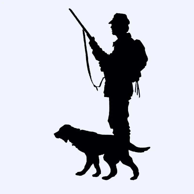 

Охотничья забавная автомобильная наклейка, виниловая наклейка, белая/черная, автомобильные наклейки для бампера, заднего окна 11*20 см,KK