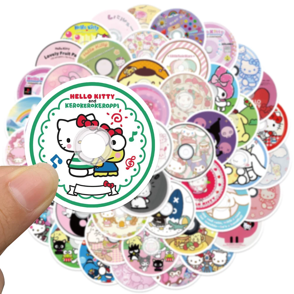 Наклейки Sanrio CD с записью в эстетике наклейки для ноутбука телефона милые