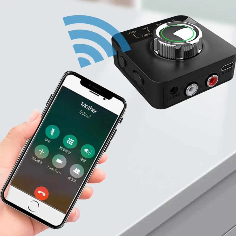 

Bluetooth-приемник 5,0 стерео Aux 3,5 мм разъем Rca Громкая связь Поддержка аудио 3D сабвуфер режим беспроводной адаптер