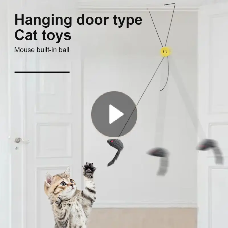 

Имитация мыши для кошек, игрушка для домашних животных, кошка с веревкой для царапин, мышь, забавная Самостоятельная интерактивная игрушка, ...