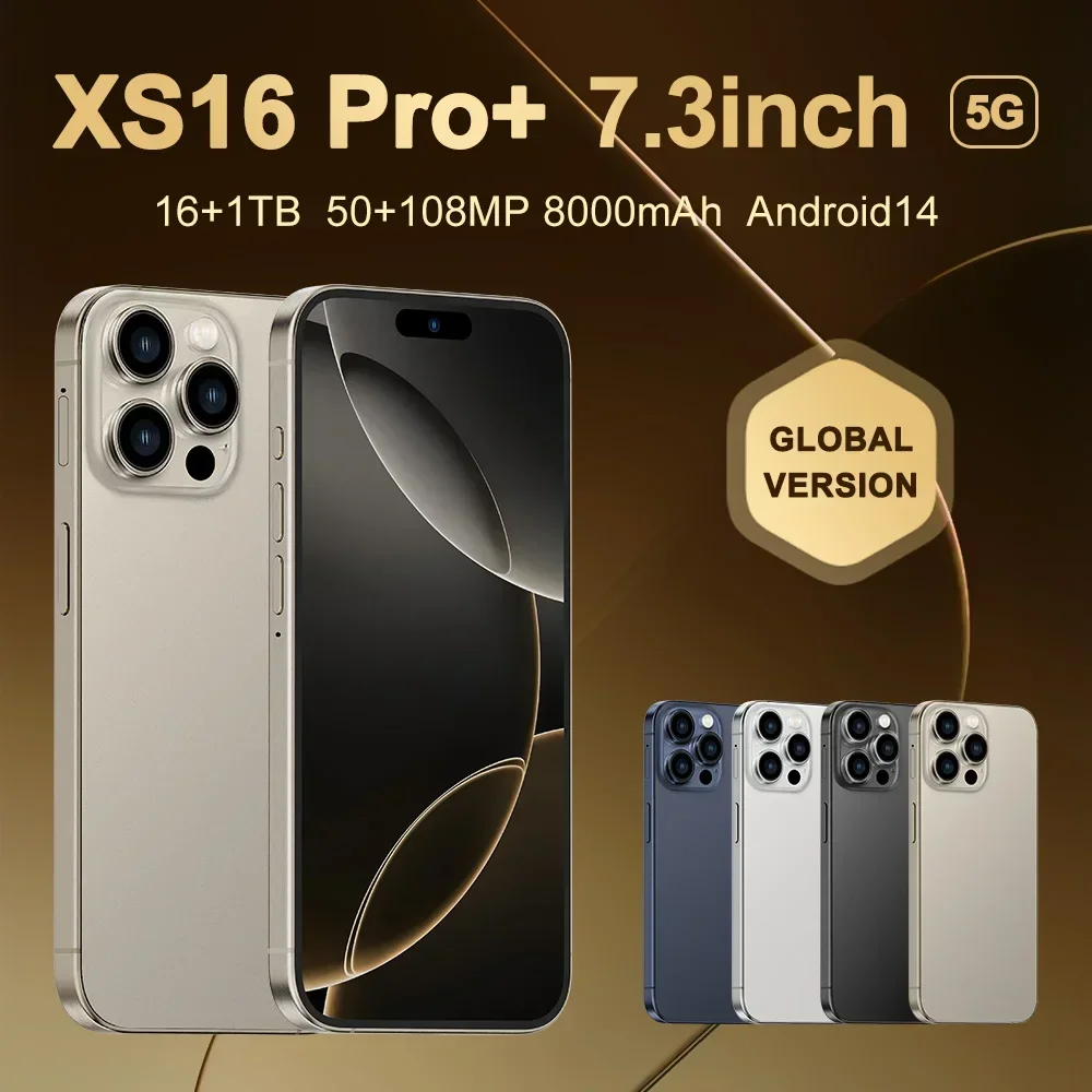Оригинальный смартфон XS16 Pro+ 7 3-дюймовый полноэкранный мобильный телефон 4G 5G 8000