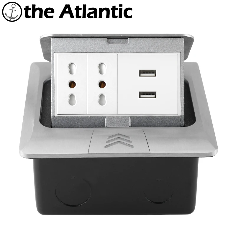 Итальянская стандартная Выдвижная напольная розетка с разъемом USB Type C HDMI TV RJ45 16 А