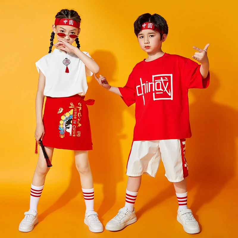 

Костюм для выступлений на день мальчиков и девочек Hanfu, Детская праздничная одежда, костюм Тан, костюм для чирлидинга в китайском стиле