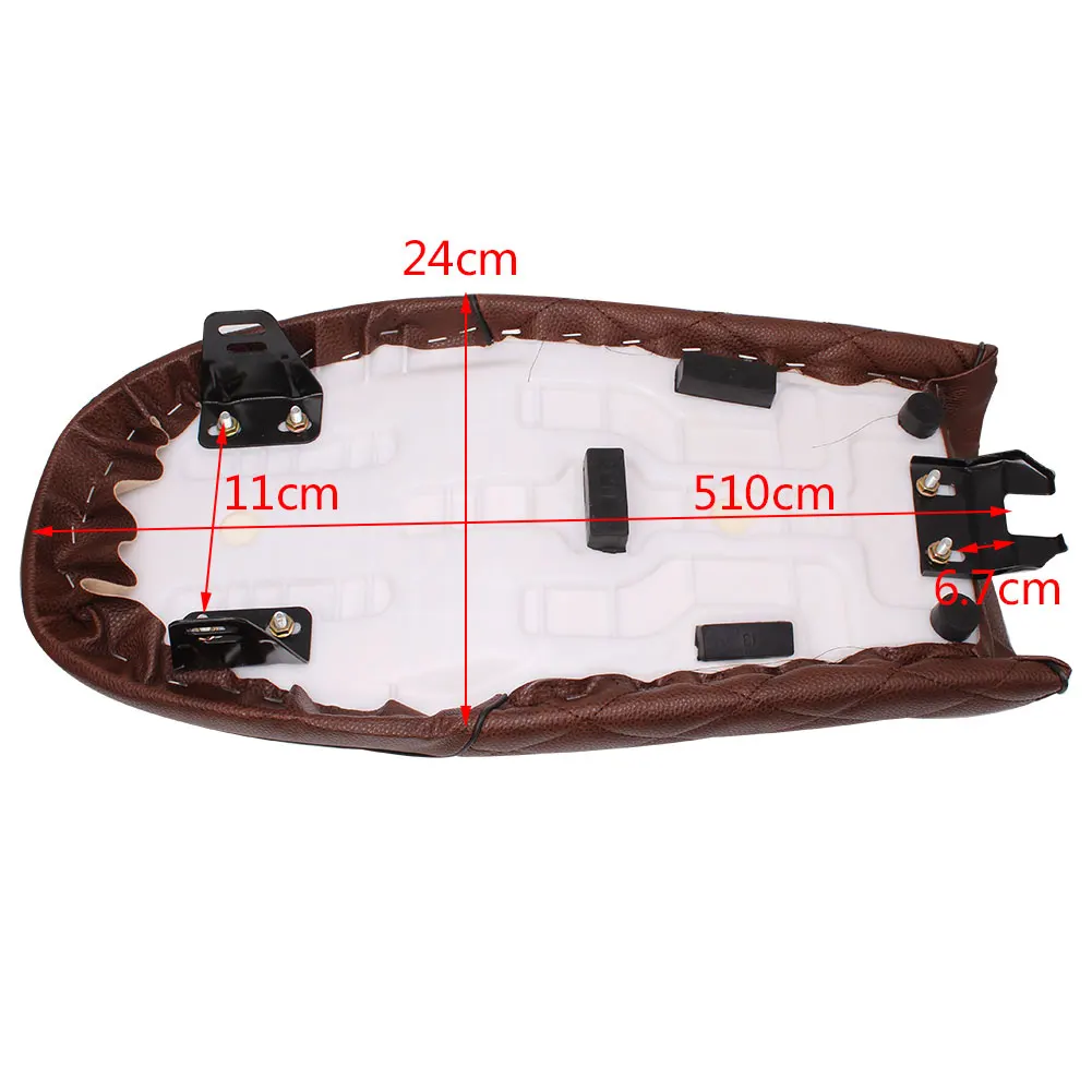 Мотоциклетное черное седло Cafe в винтажном стиле Racer Brat Hump для Yamaha Kawasaki Suzuki Honda CG125 -