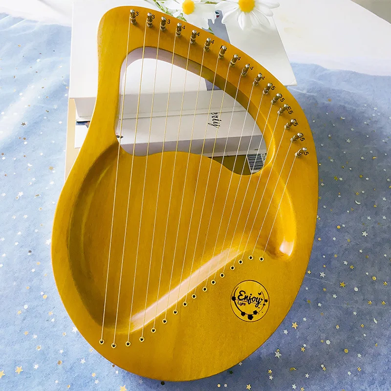 Wood Professional Music Lyre Harp 16 Strings Special Chinese Harp Instrument Design Tradit Women Estrumento Music Game Supplies enlarge