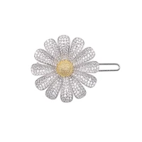 senyu luxury flower hairpins beautiful mini zirconia micro inlay daisy hairclip fashion women hairband wedding bridal jewelry