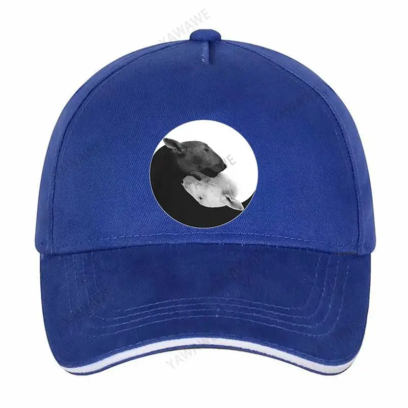 

cotton unisex Adjustable Baseball Cap Bull Terrier Yin And Yang Man Women Summer Hat drop shipping