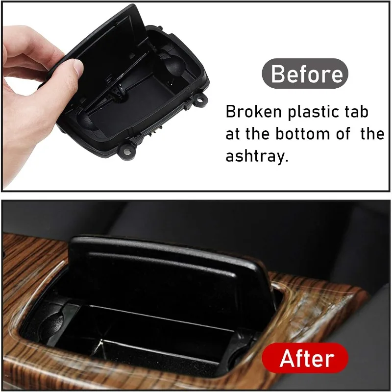 Фото Автоматическое кривное Mittel console Aschenbecher Abdeckung 51169206347 Ersatz для 5 серии f10 f11 f18 Kfz-Innen вариан zubehör №2