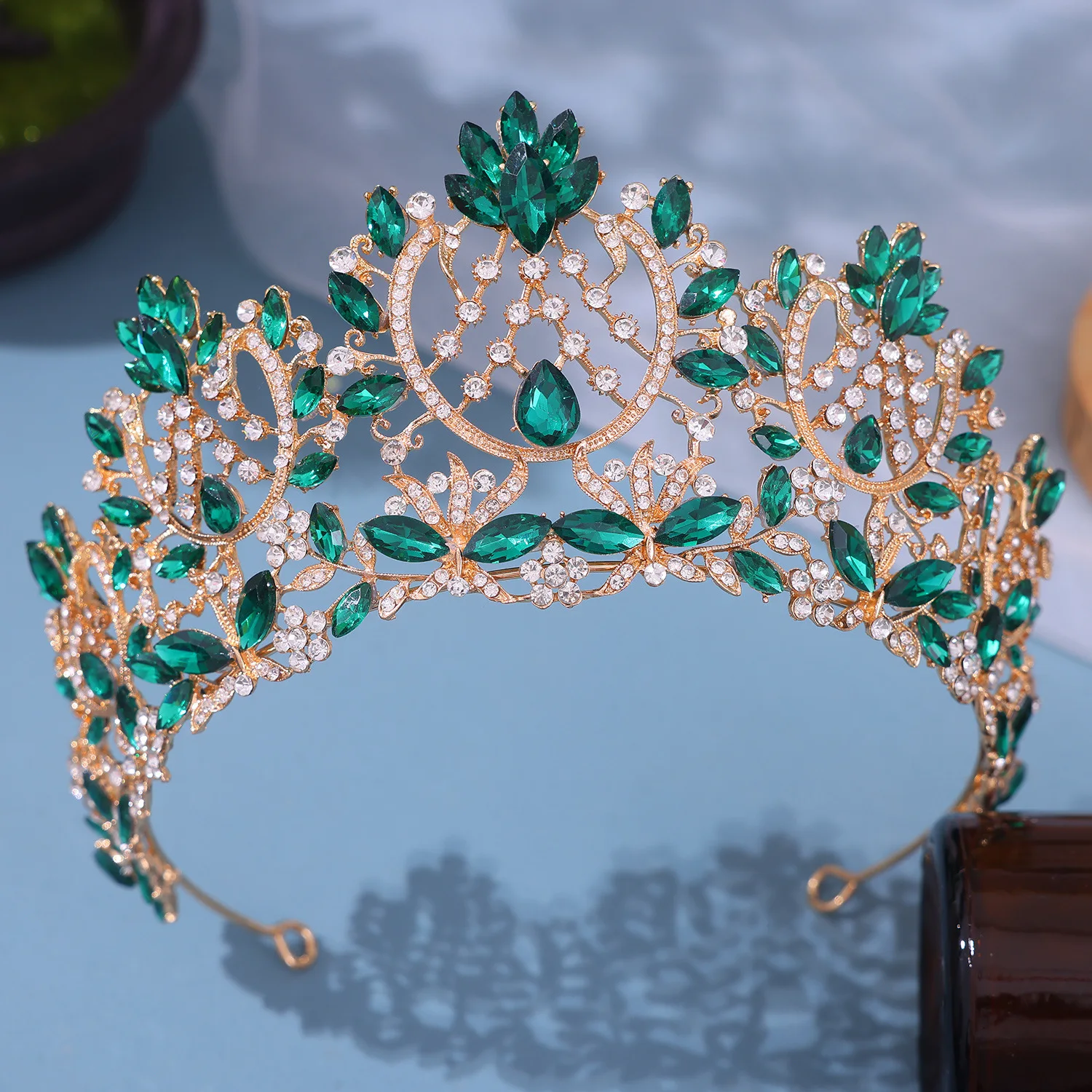 Роскошная большая тиара KMVEXO в стиле барокко с кристаллами AB корона для невесты