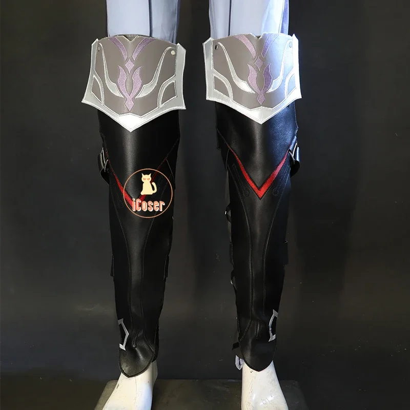 Genshin Impact Wriothesley Косплей Костюм Парик Униформа Фонтейн Фортец Мерпода Серьги