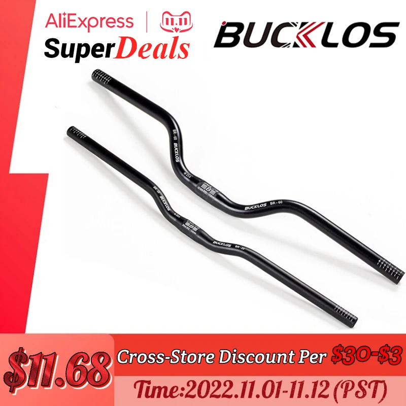 

BUCKLOS 25.4mm Bicycle Handlebar 620/660/720mm Bike Riser Bar Aluminum Alloy Mountain Folding Bike Handlebar Cycling Parts