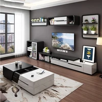 Nordic Modern TV Stand Wall Cabinet Wood Marble Coffee Table Living Room Furniture Side Storage Drawers Console Tables