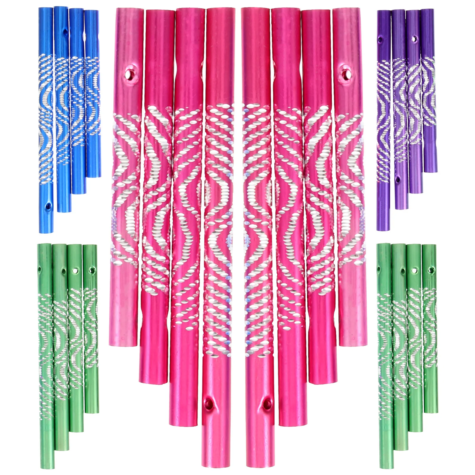 

24 Pcs Wind Chimes Pipe for DIY Metal Toddler Toys Tool Tubes Accessories Replacement Parent-child