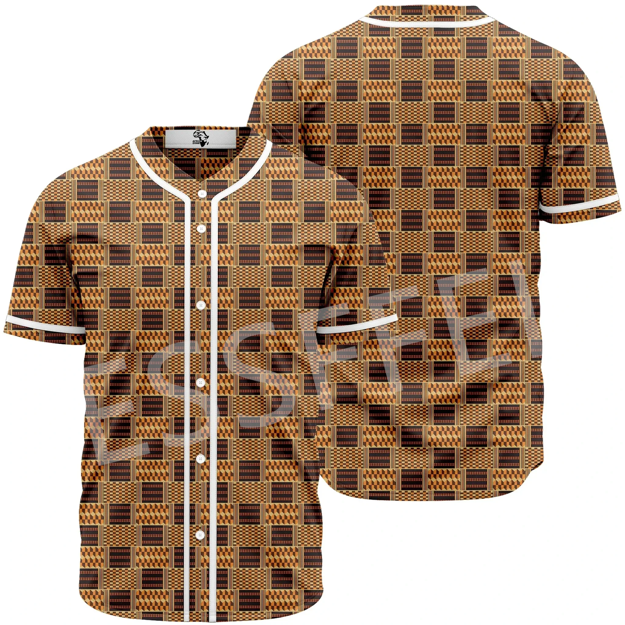 Newest Africa Country South Africa Ghana Kente Tribe Native Retro 3DPrint Summer Harajuku Baseball Jersey Shirts Short Sleeves A