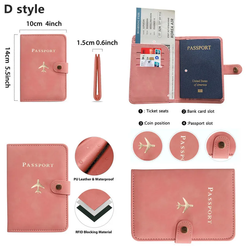 Многофункциональный Держатель Для Паспорта С RFID-блокировкой Дорожная Сумка