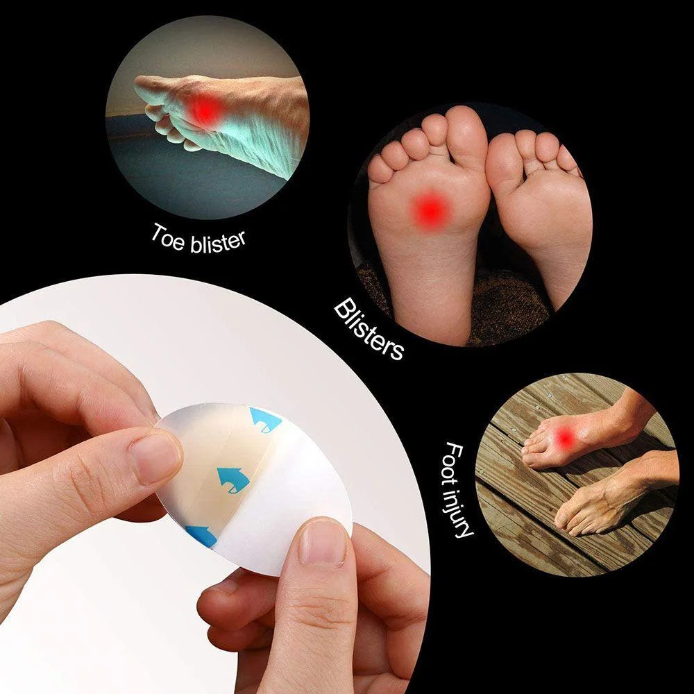 10pcs Gel Shoes Stickers Soft Hydrocolloid Pads Relief Pain Blisters Bunions Corns Calluses Friction Pressure Spots Heel Pain