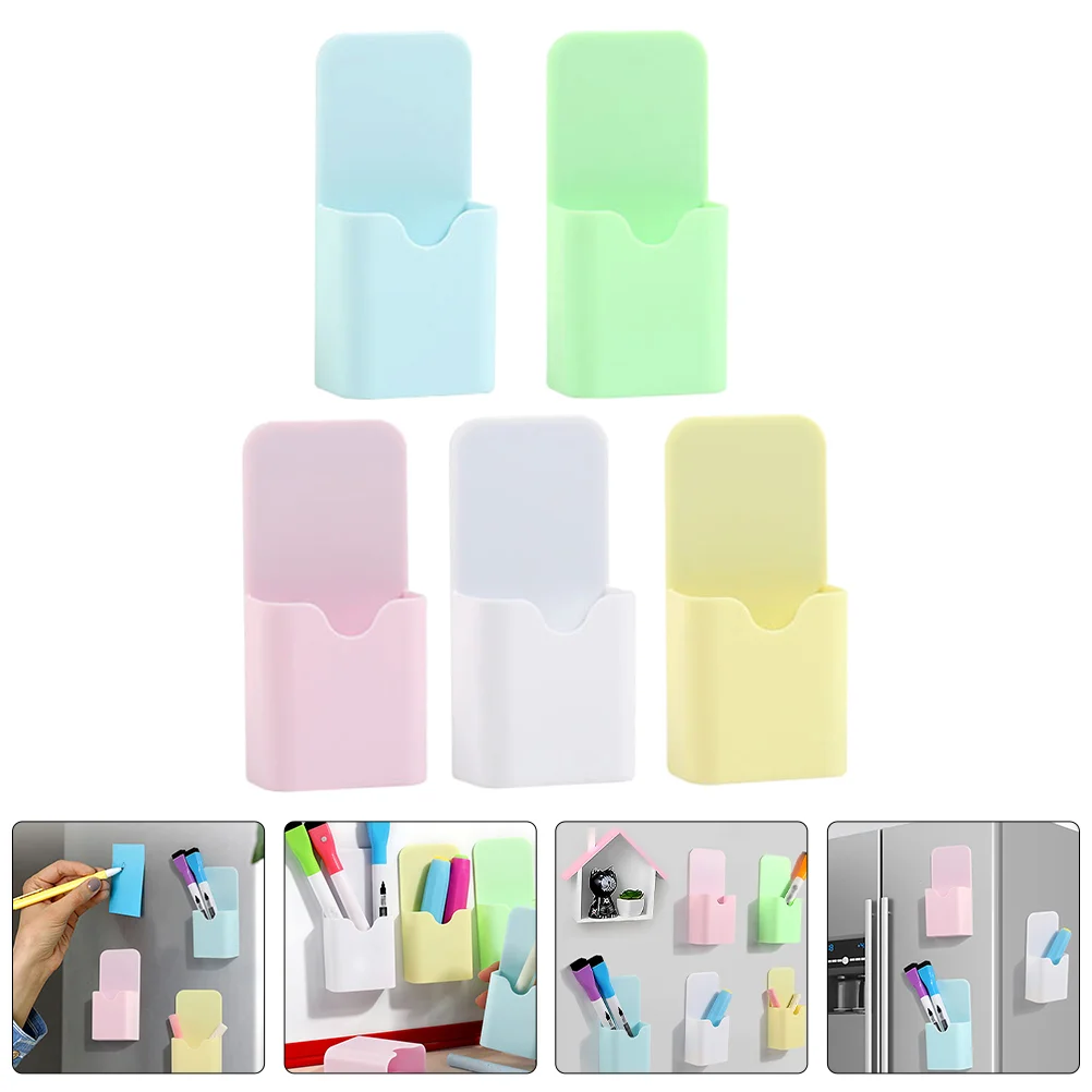 

5 Pcs Magnetic Marker Organizer White Board Force Refrigerator Storage Holder Home Pen Whiteboard Child