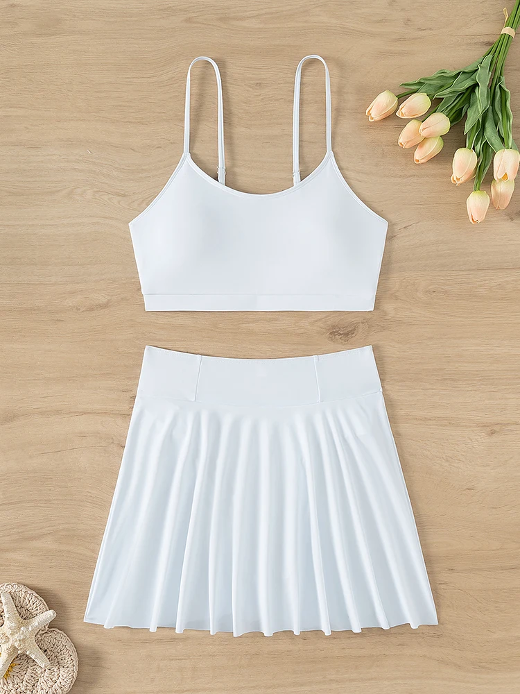 Бикини 2025 Новый купальник женский пуш-ап однотонный комплект бикини на слинге