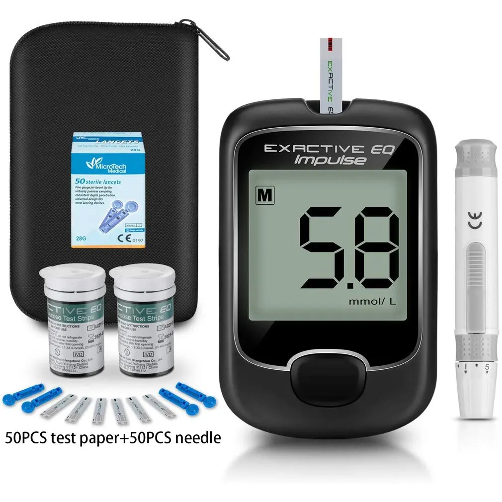

Blood Glucose Meter Glucometer and Test Strips Needles Sugar Monitor Diabetes Tester Home Medical Device Health Care Tools#