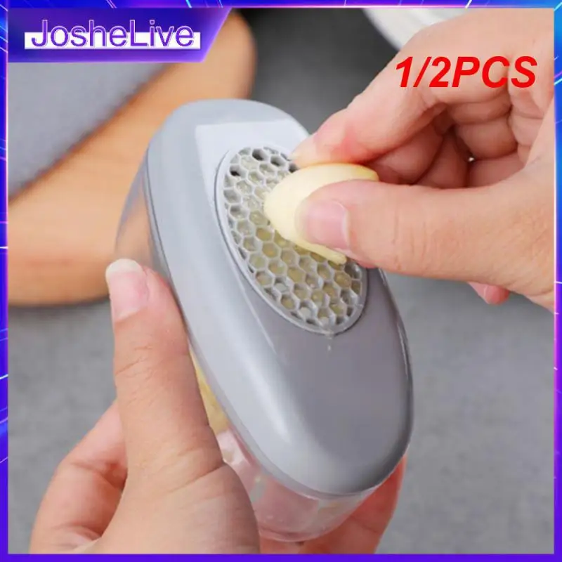 

1/2PCS 2-in-1 Garlic Slicer 2-in-1 Household Pressing Garlic Slicer Smasher Manual Garlic Slicer Grinding Grater Kitchen