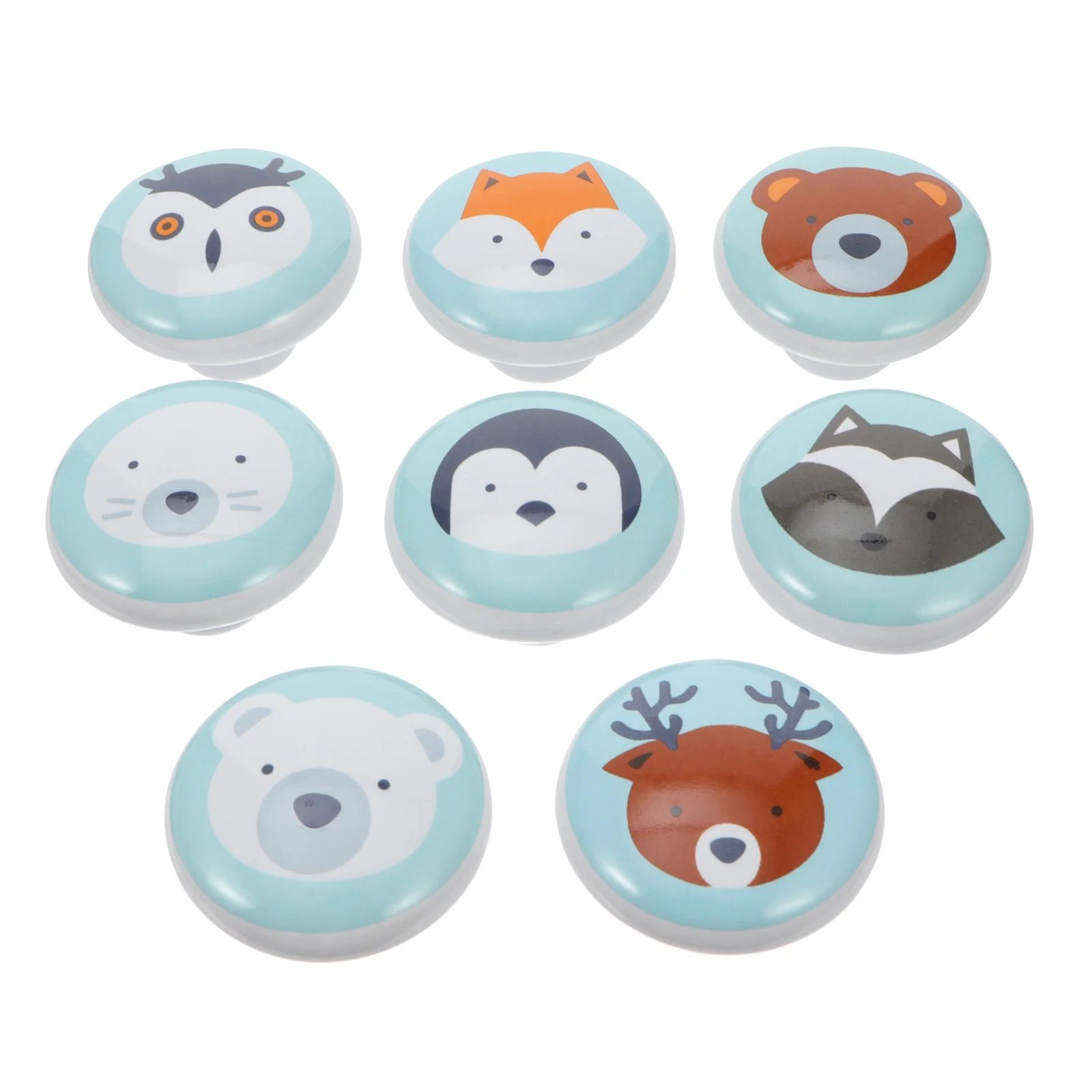

Knobs Drawer Cabinet Ceramichandle Knob Doorcupboard Retro Kids Cartoon Dresser Vintage Mushroom Kitchen Animal Furniture
